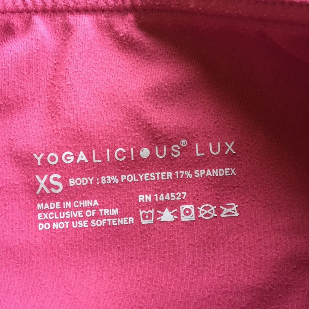Yogalicious Raspberry Colored Cropped Leggings - image 2